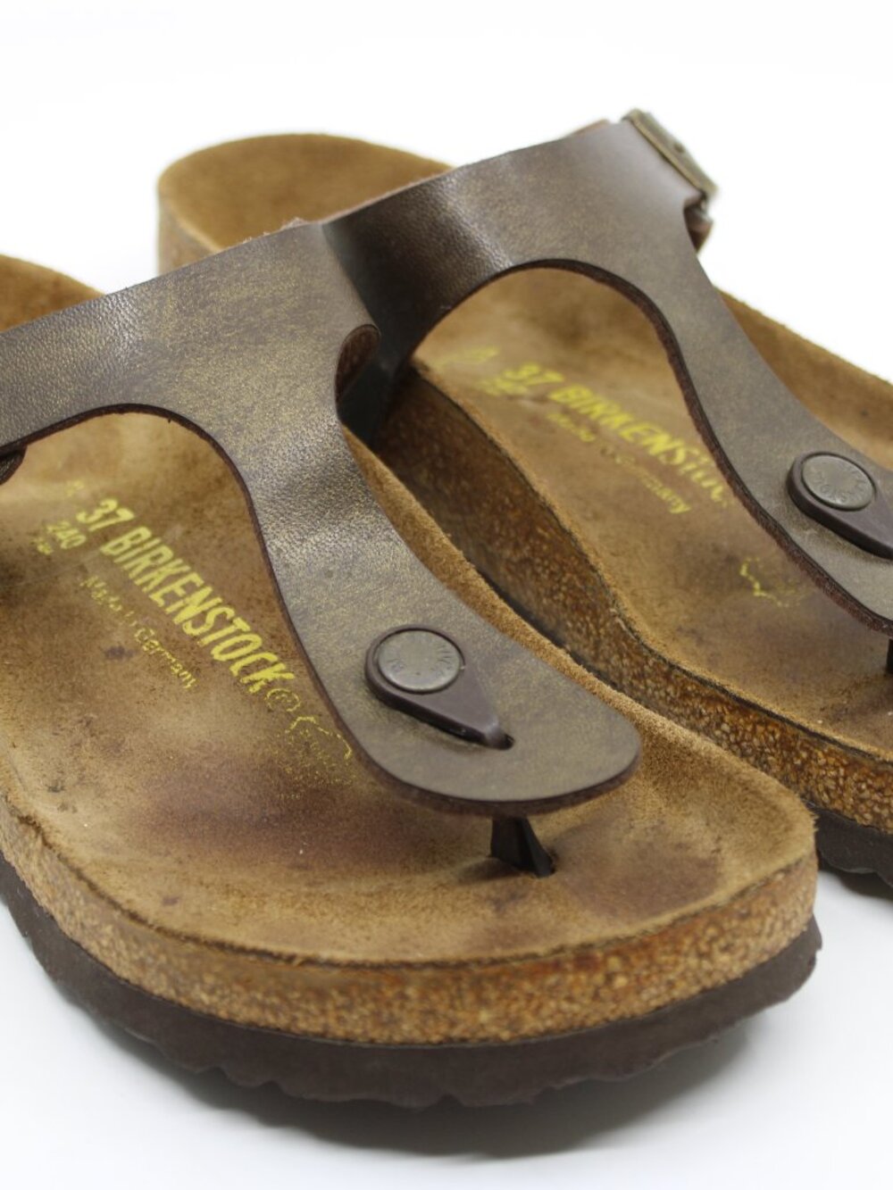 Birkenstock Women's Gizeh BROWN Birko Flor Thong Sandals Size 37 US 6.5 N.